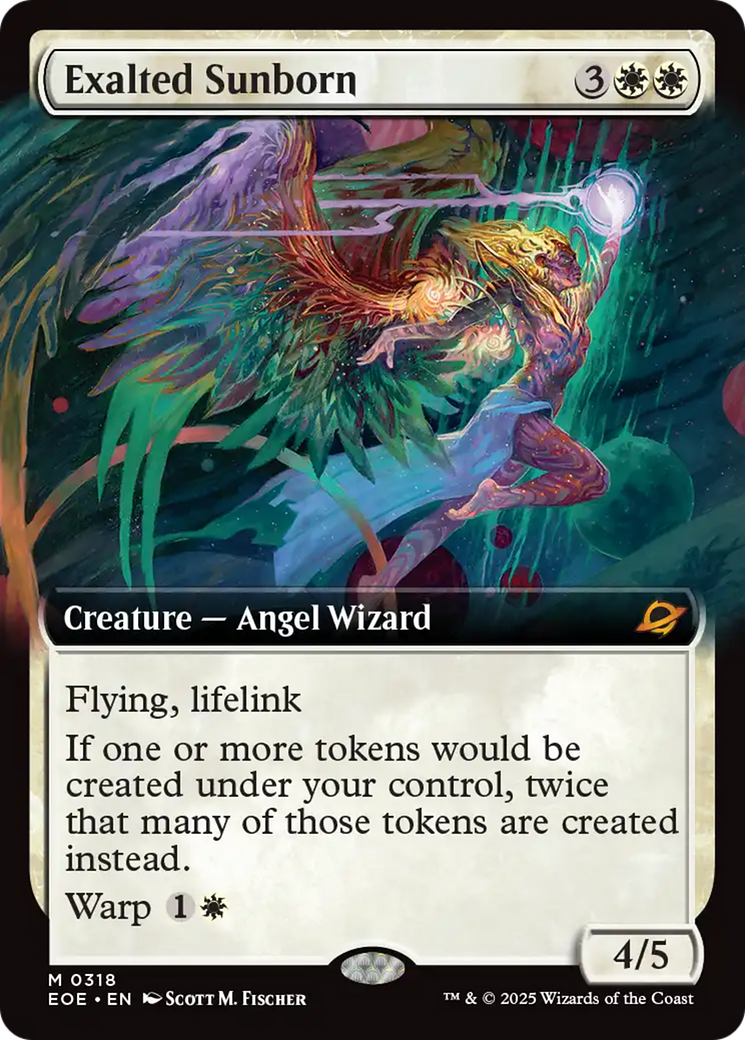 Exalted Sunborn (Extended Art) [Edge of Eternities] | Exor Games Bridgewater