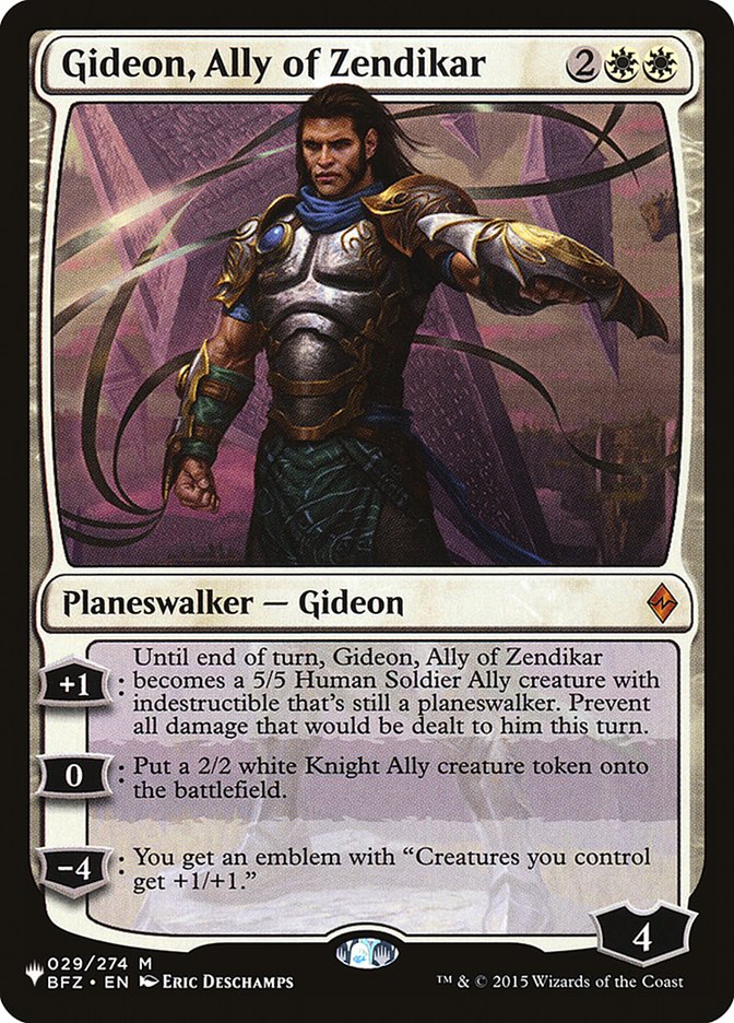 Gideon, Ally of Zendikar [The List] | Exor Games Bridgewater