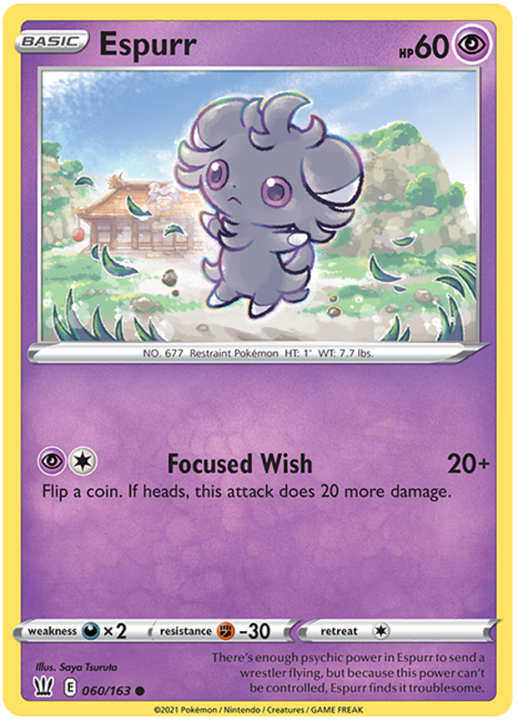 Espurr (060/163) [Sword & Shield: Battle Styles] | Exor Games Bridgewater