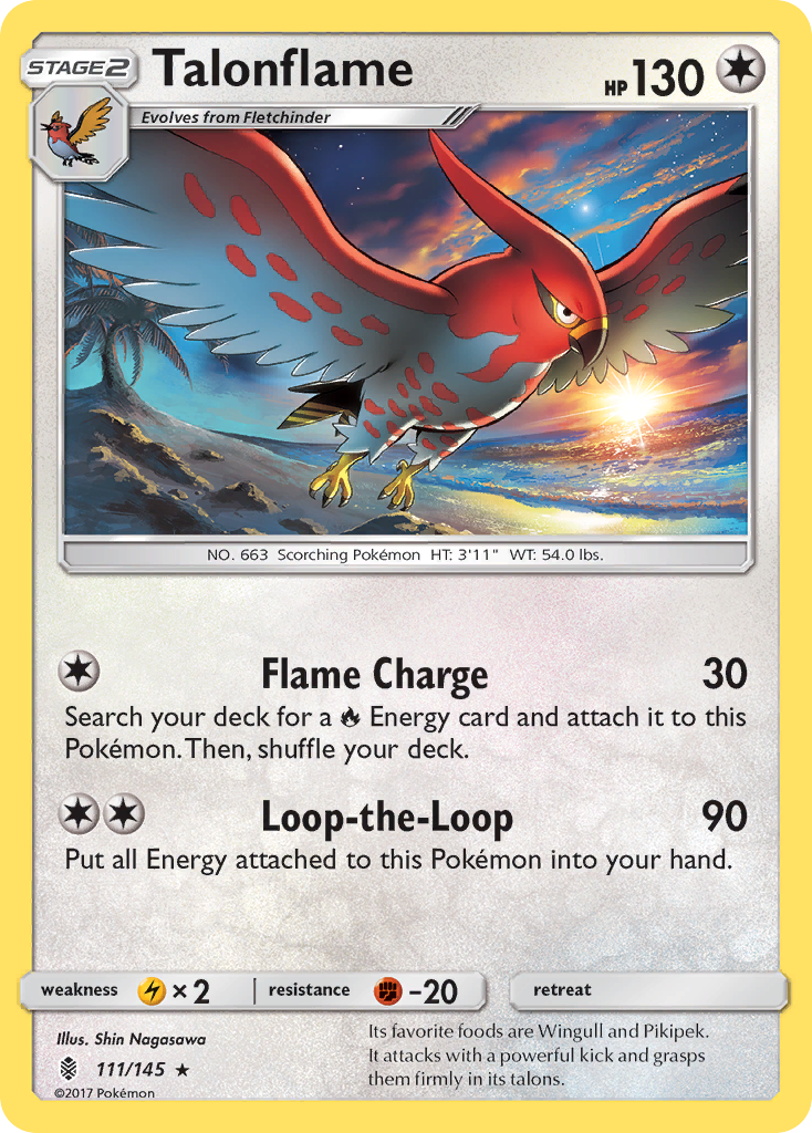 Talonflame (111/145) [Sun & Moon: Guardians Rising] | Exor Games Bridgewater