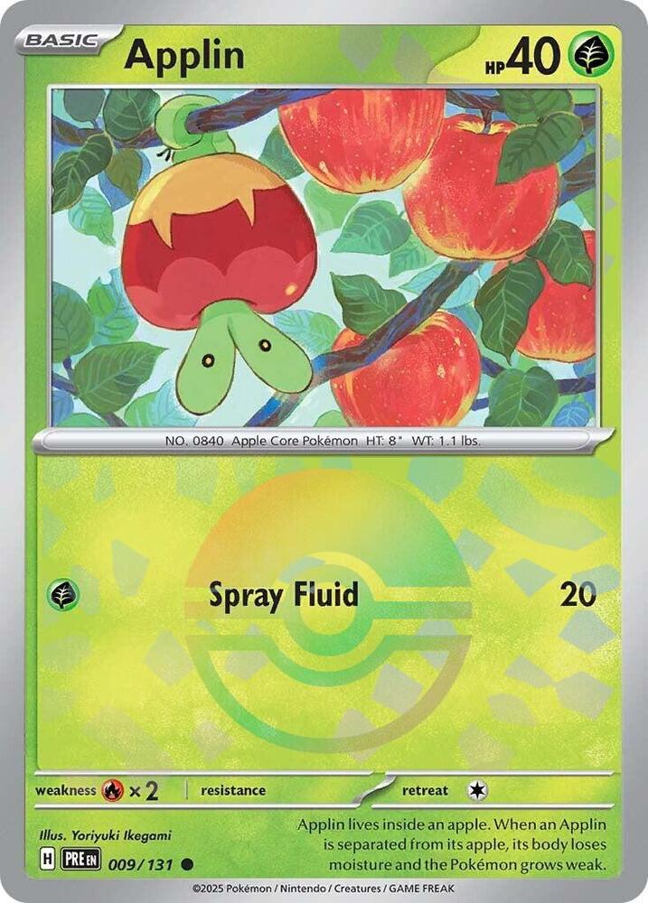 Applin (009/131) (Poke Ball Pattern) [Scarlet & Violet: Prismatic Evolutions] | Exor Games Bridgewater