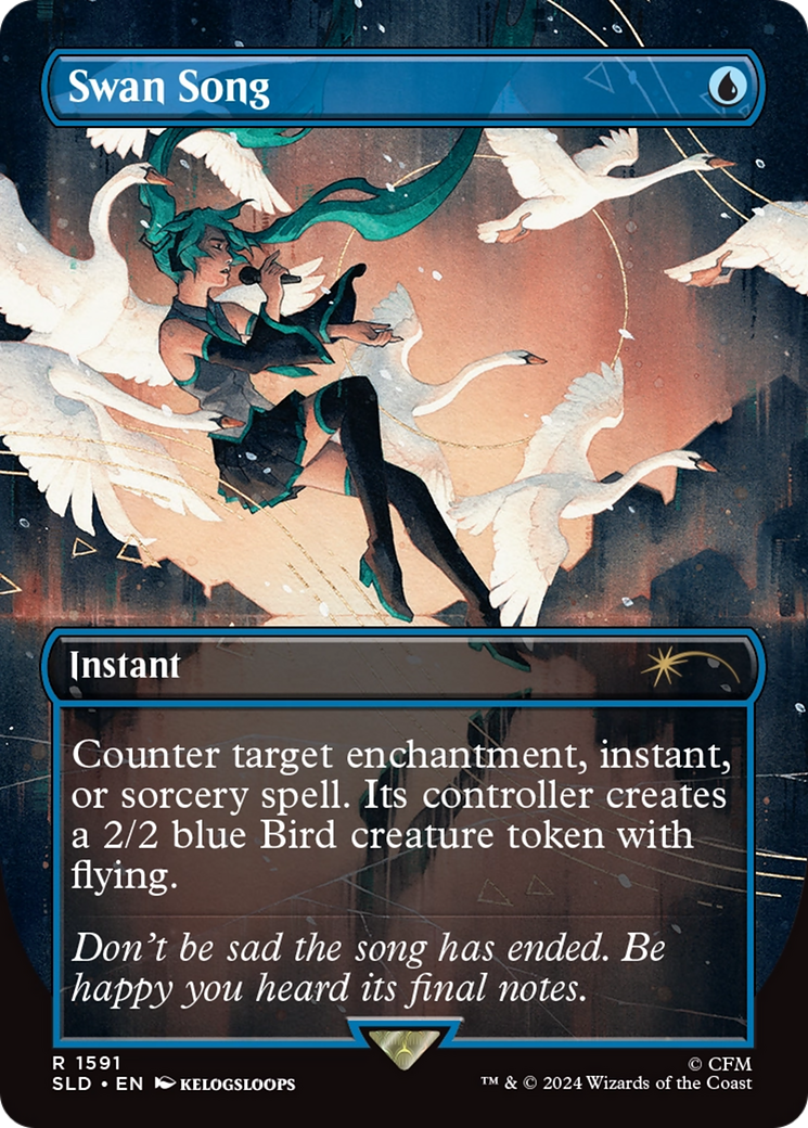 Swan Song (1591) (Rainbow Foil) [Secret Lair Drop Series] | Exor Games Bridgewater