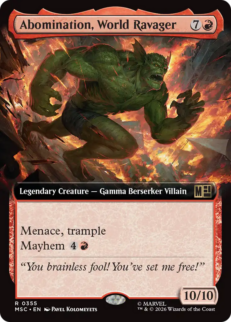 Abomination, World Ravager (Extended Art) [Marvel Super Heroes Commander] | Exor Games Bridgewater