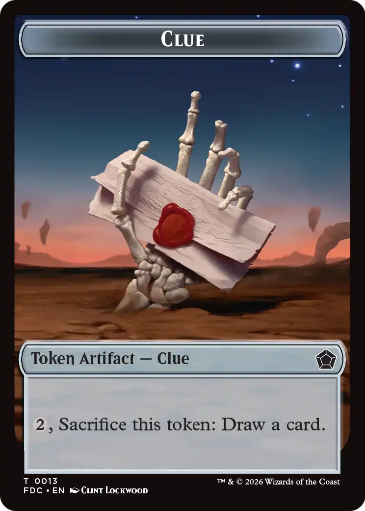 Angel (0002) // Clue Double-Sided Token [Foundations Commander Tokens] | Exor Games Bridgewater