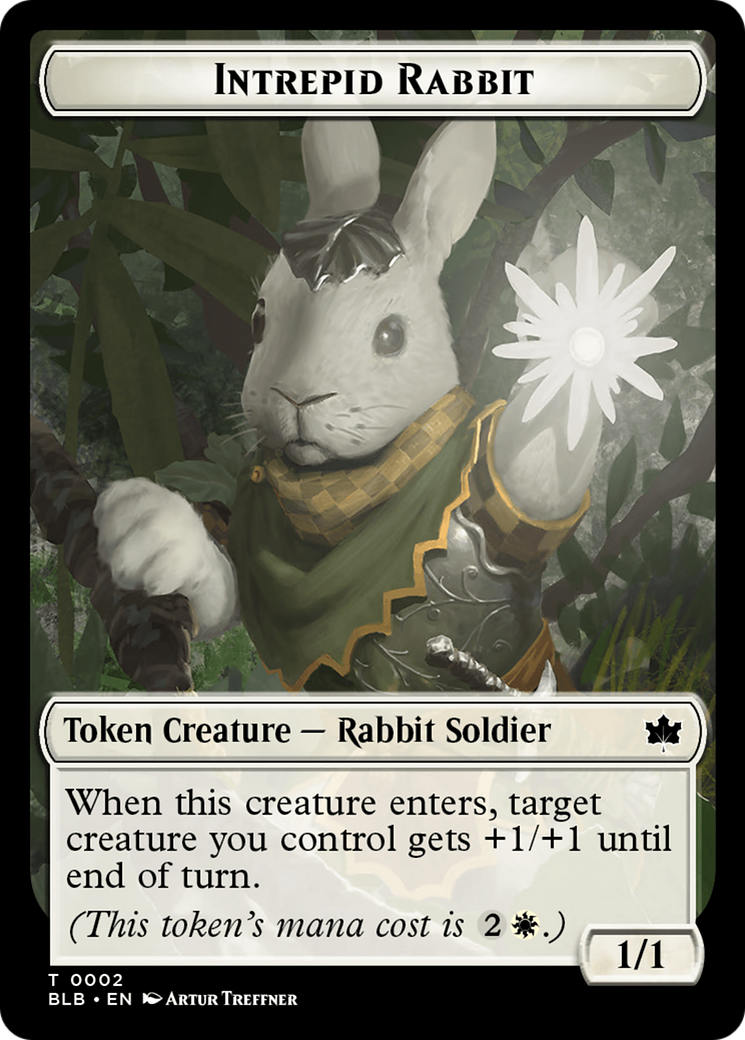 Intrepid Rabbit Token [Bloomburrow Tokens] | Exor Games Bridgewater