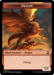 Shapeshifter (0008) (Ripple Foil) // Dragon Double-Sided Token [Modern Horizons 3 Commander Tokens] | Exor Games Bridgewater