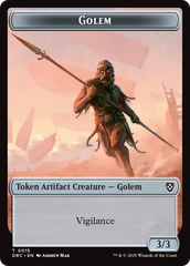 Golem (0015) // Thopter (0009) Double-Sided Token [Aetherdrift Tokens] | Exor Games Bridgewater