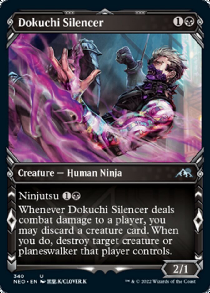 Dokuchi Silencer (Showcase Ninja) [Kamigawa: Neon Dynasty] | Exor Games Bridgewater