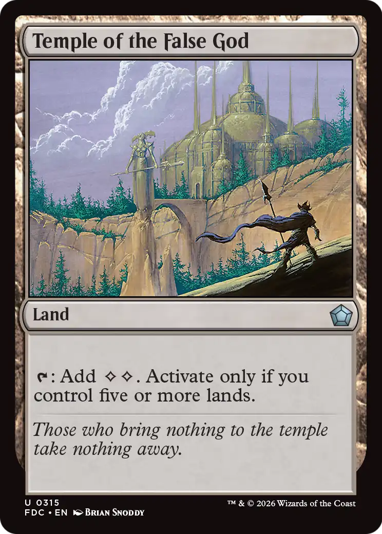 Temple of the False God [Foundations Commander] | Exor Games Bridgewater