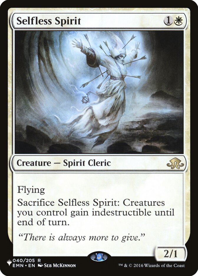 Selfless Spirit [The List] | Exor Games Bridgewater