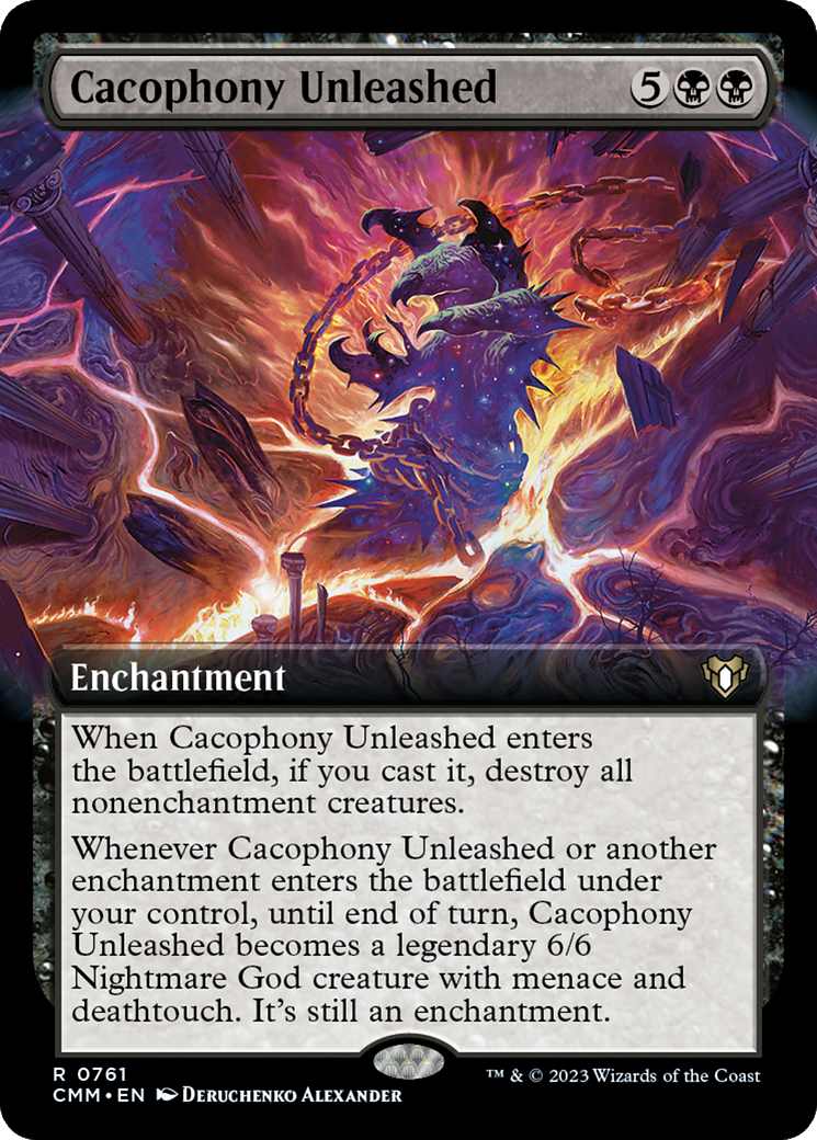 Cacophony Unleashed (Extended Art) [Commander Masters] | Exor Games Bridgewater