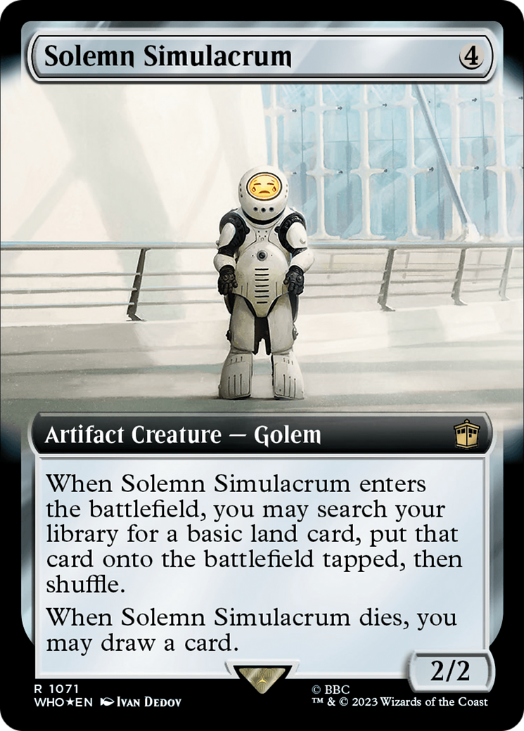 Solemn Simulacrum (Extended Art) (Surge Foil) [Doctor Who] | Exor Games Bridgewater