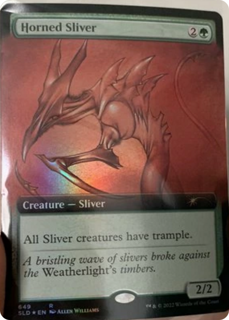 Horned Sliver (Extended Art) [Secret Lair Drop Promos] | Exor Games Bridgewater