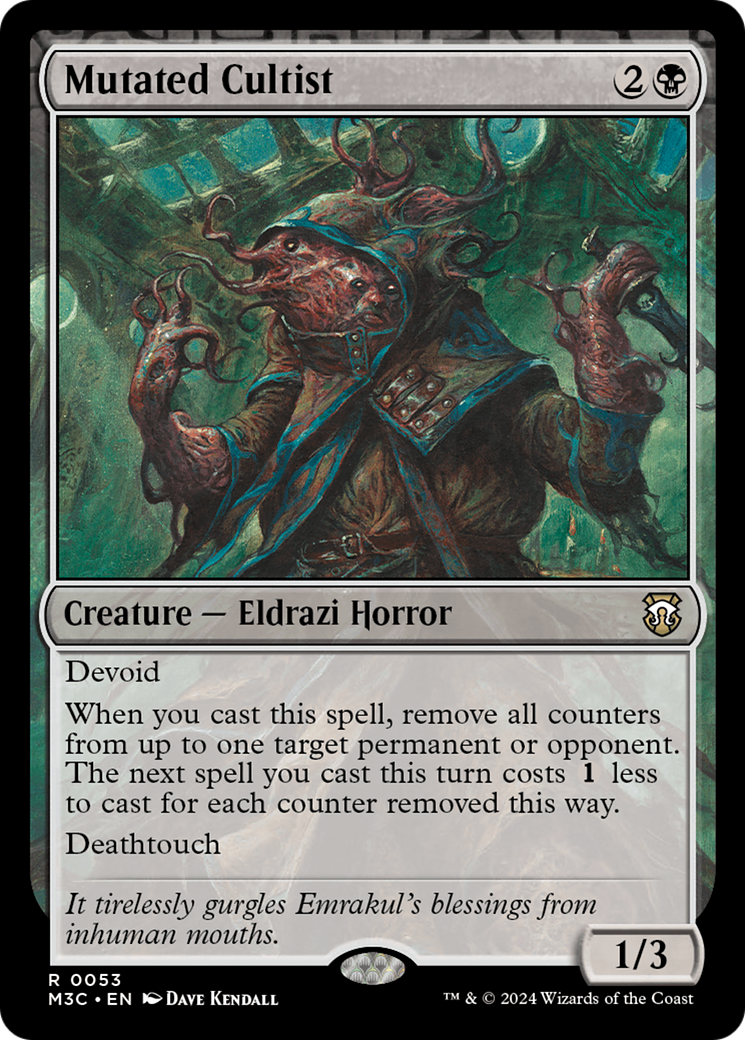 Mutated Cultist (Ripple Foil) [Modern Horizons 3 Commander] | Exor Games Bridgewater