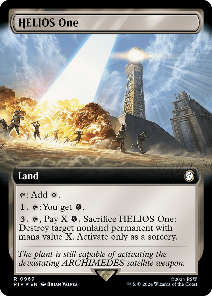 HELIOS One (Extended Art) (Surge Foil) [Fallout] | Exor Games Bridgewater