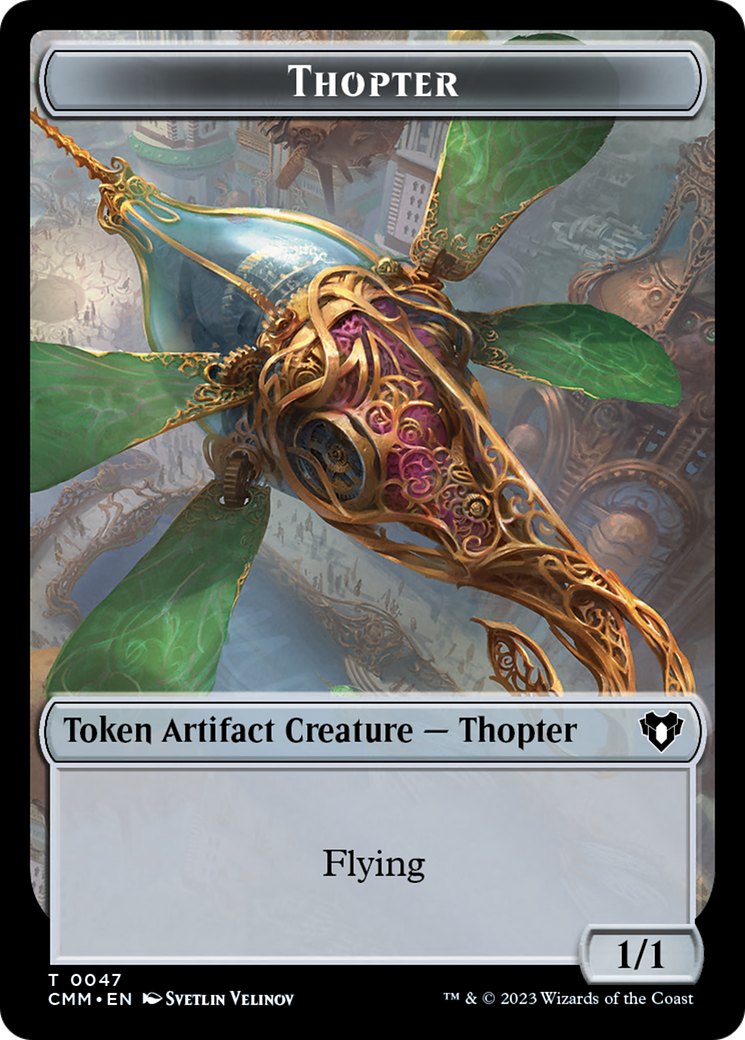 Thopter // Dragon (0020) Double-Sided Token [Commander Masters Tokens] | Exor Games Bridgewater