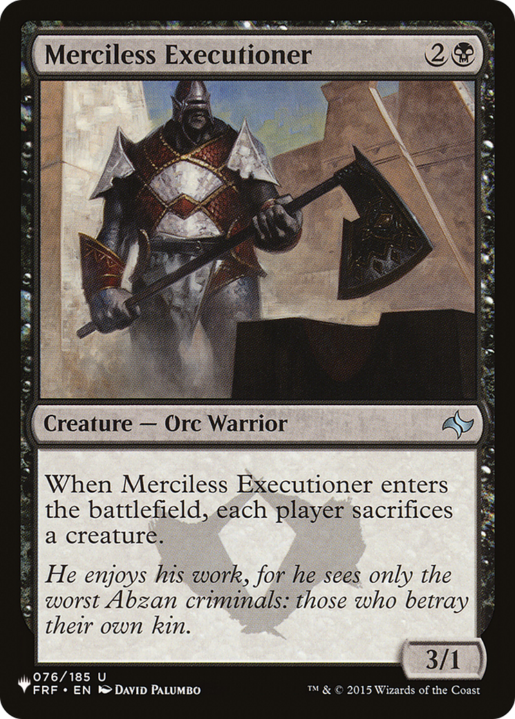 Merciless Executioner [The List Reprints] | Exor Games Bridgewater