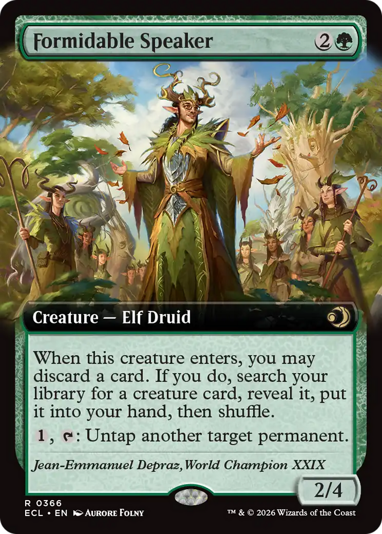 Formidable Speaker (Extended Art) [Lorwyn Eclipsed] | Exor Games Bridgewater
