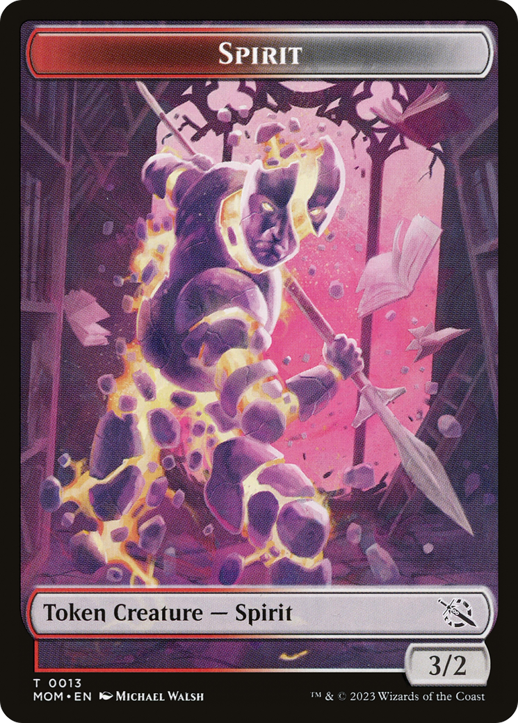 Monk // Spirit (13) Double-Sided Token [March of the Machine Tokens] | Exor Games Bridgewater