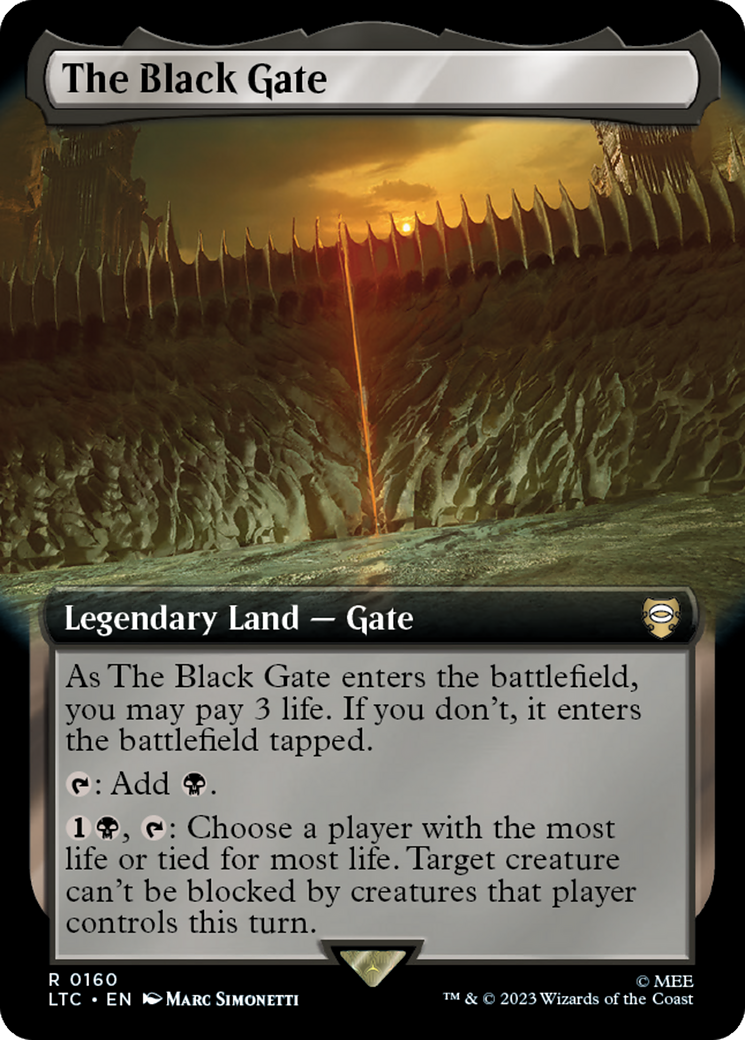 The Black Gate (Extended Art) [The Lord of the Rings: Tales of Middle-Earth Commander] | Exor Games Bridgewater