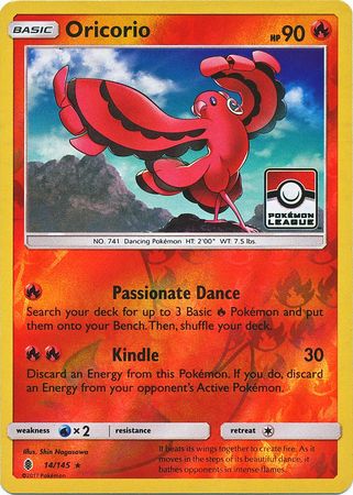 Oricorio (14/145) (League Promo) [Sun & Moon: Guardians Rising] | Exor Games Bridgewater