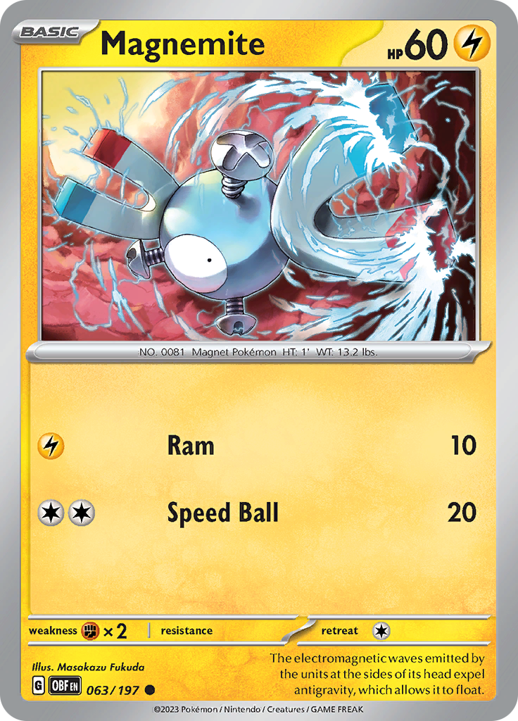 Magnemite (063/197) [Scarlet & Violet: Obsidian Flames] | Exor Games Bridgewater