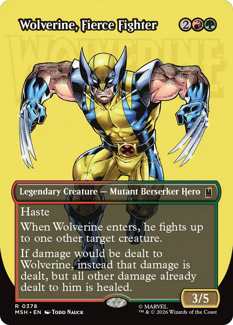 Wolverine, Fierce Fighter (Borderless) [Marvel Super Heroes] | Exor Games Bridgewater