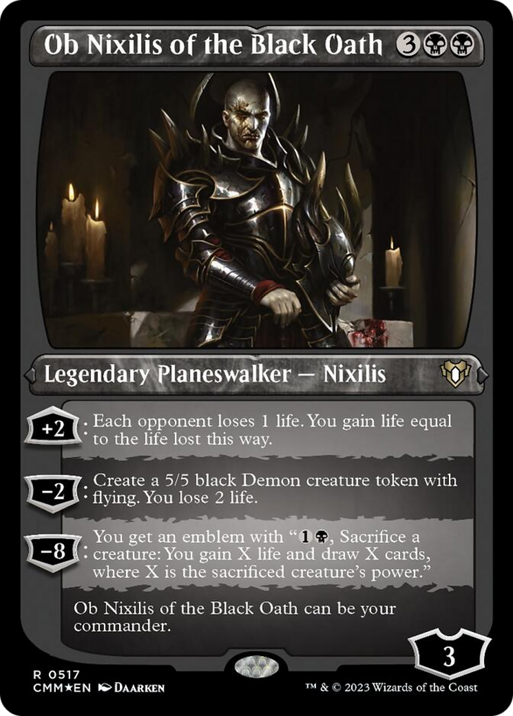 Ob Nixilis of the Black Oath (Foil Etched) [Commander Masters] | Exor Games Bridgewater