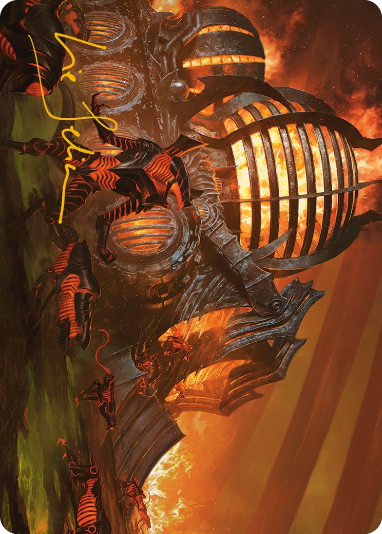 Urabrask's Forge Art Card (Gold-Stamped Signature) [Phyrexia: All Will Be One Art Series] | Exor Games Bridgewater
