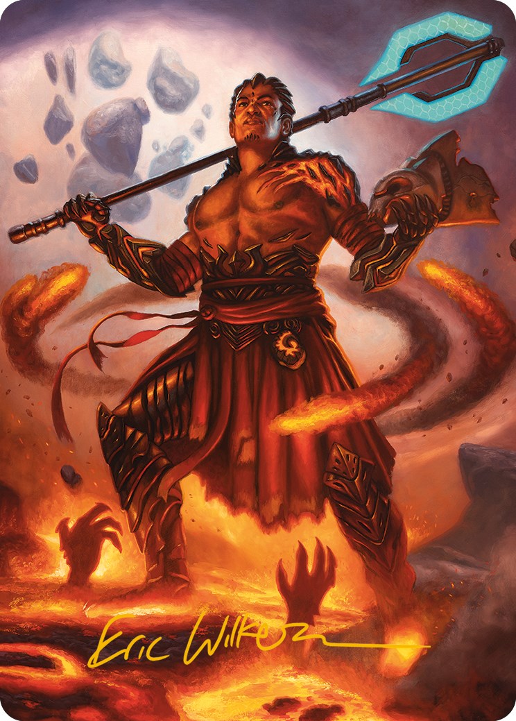 Koth, Fire of Resistance Art Card (Gold-Stamped Signature) [Phyrexia: All Will Be One Art Series] | Exor Games Bridgewater