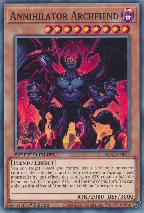 Annihilator Archfiend [SGX3-ENE11] Common | Exor Games Bridgewater