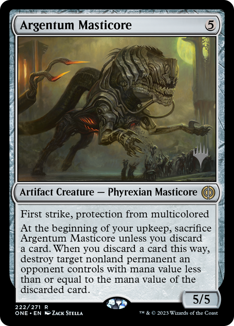 Argentum Masticore (Promo Pack) [Phyrexia: All Will Be One Promos] | Exor Games Bridgewater