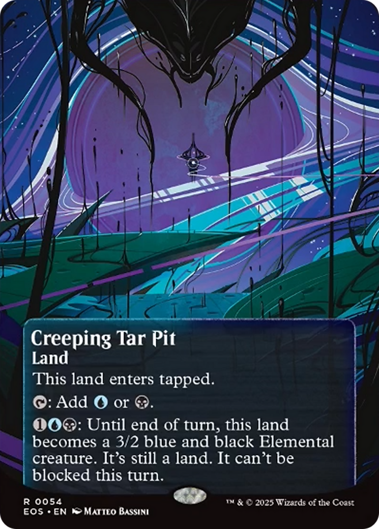 Creeping Tar Pit (0054) (Borderless) [Edge of Eternities: Stellar Sights] | Exor Games Bridgewater