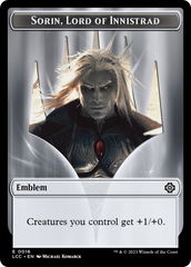 Emblem - Sorin, Lord of Innistrad // Vampire (0004) Double-Sided Token [The Lost Caverns of Ixalan Commander Tokens] | Exor Games Bridgewater