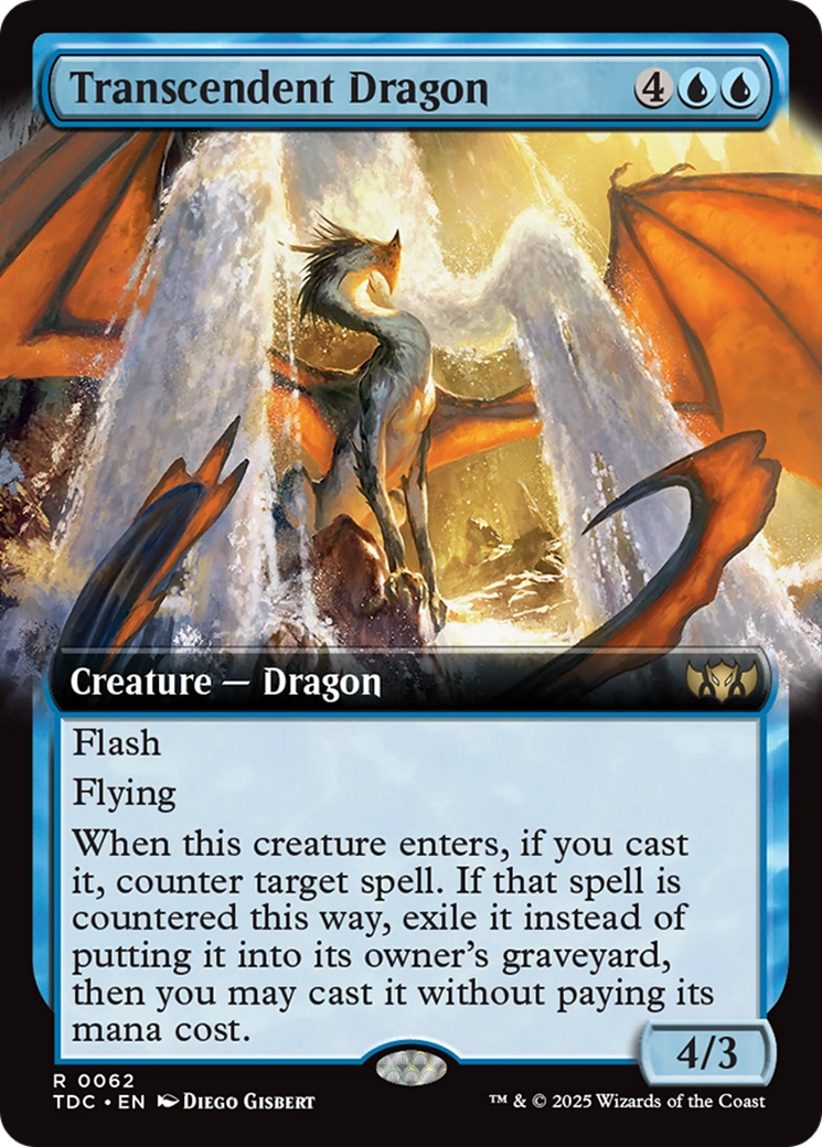 Transcendent Dragon (Extended Art) [Tarkir: Dragonstorm Commander] | Exor Games Bridgewater