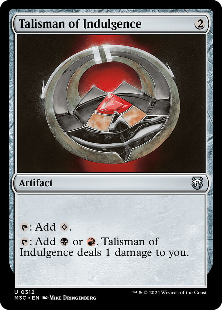 Talisman of Indulgence [Modern Horizons 3 Commander] | Exor Games Bridgewater