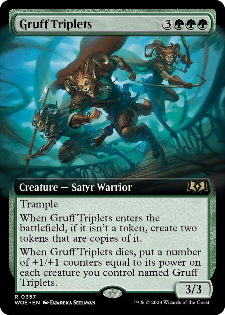 Gruff Triplets (Extended Art) [Wilds of Eldraine] | Exor Games Bridgewater