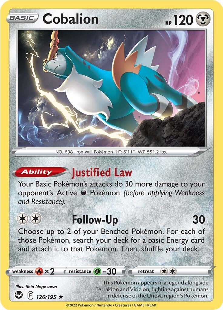 Cobalion (126/195) [Sword & Shield: Silver Tempest] | Exor Games Bridgewater