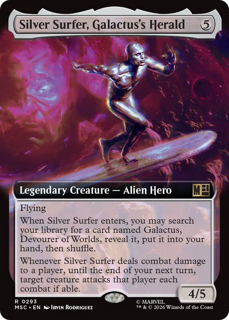 Silver Surfer, Galactus's Herald (Extended Art) [Marvel Super Heroes Commander] | Exor Games Bridgewater