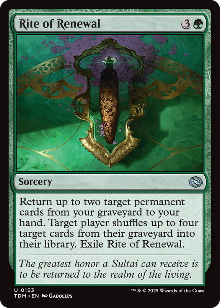 Rite of Renewal [Tarkir: Dragonstorm] | Exor Games Bridgewater