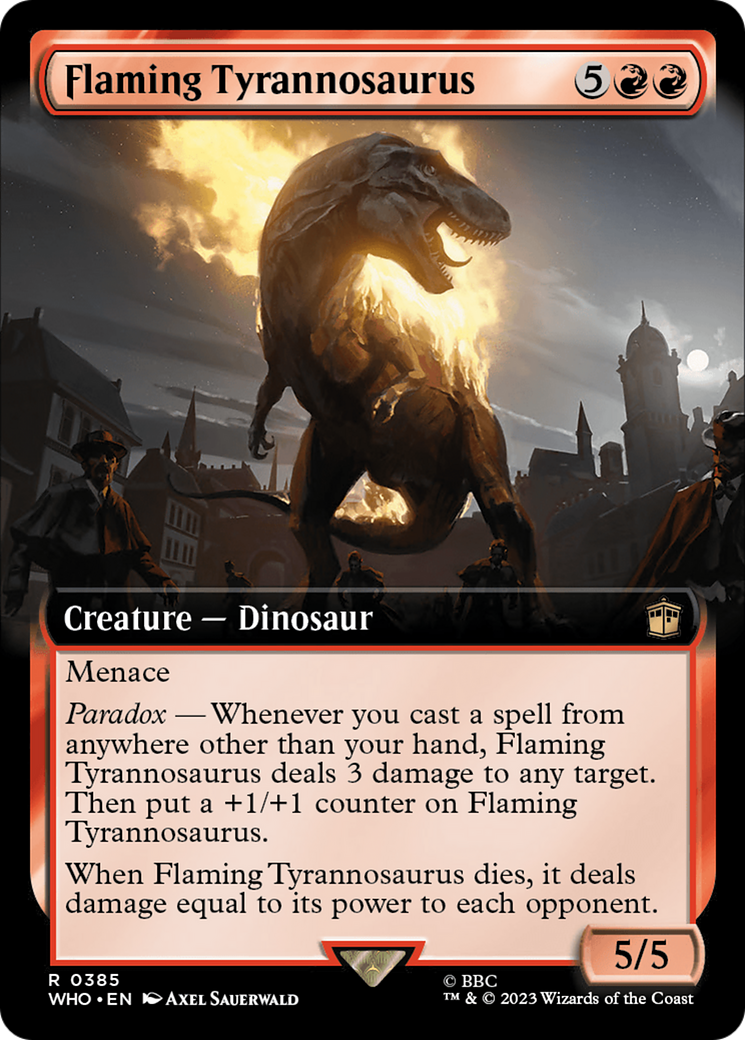 Flaming Tyrannosaurus (Extended Art) [Doctor Who] | Exor Games Bridgewater