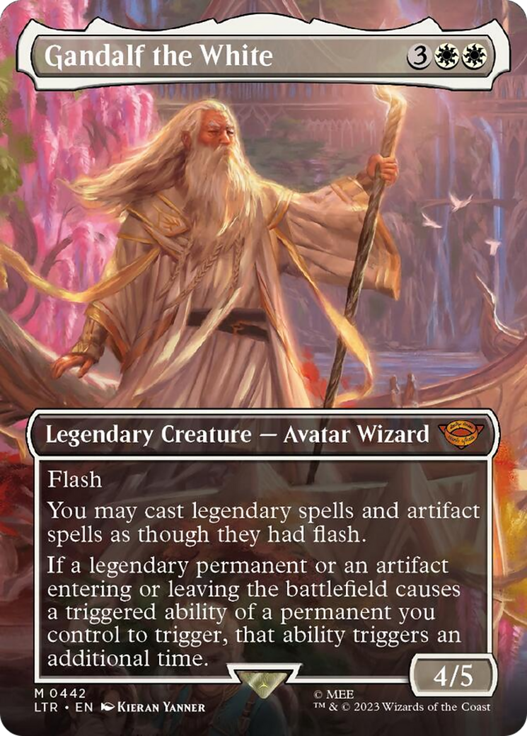 Gandalf the White (Borderless Alternate Art) [The Lord of the Rings: Tales of Middle-Earth] | Exor Games Bridgewater