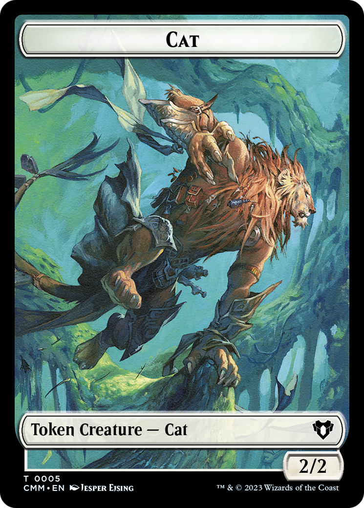 Treasure // Cat (0005) Double-Sided Token [Commander Masters Tokens] | Exor Games Bridgewater