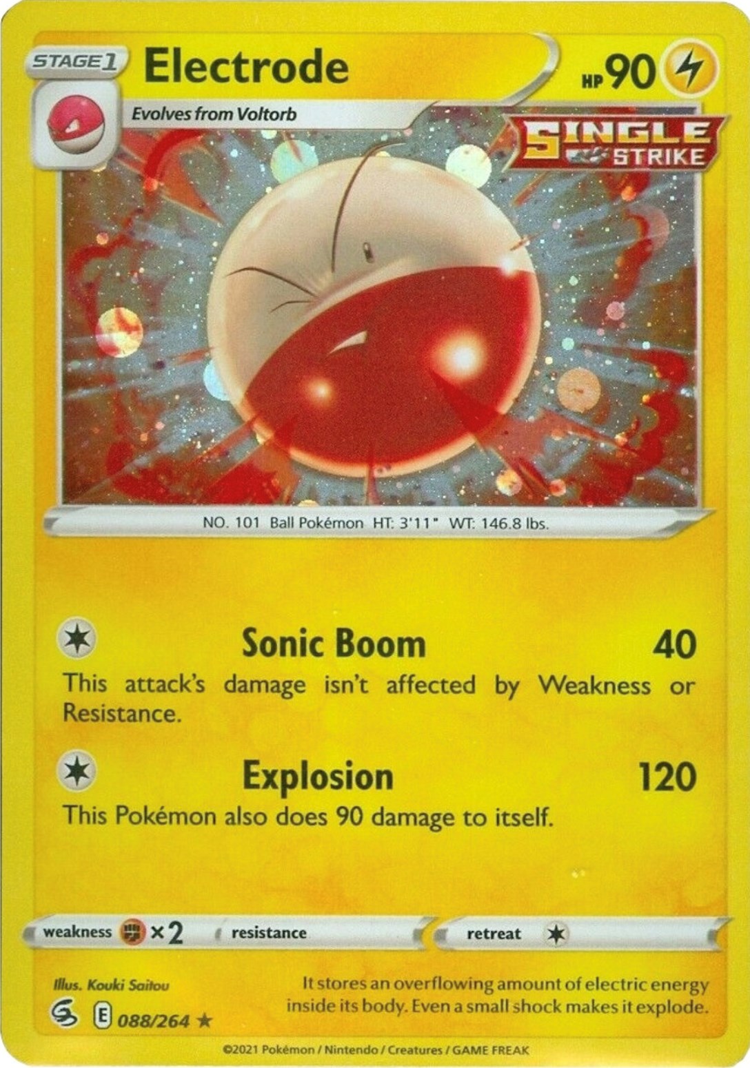 Electrode (088/264) (Cosmos Holo) [Sword & Shield: Fusion Strike] | Exor Games Bridgewater