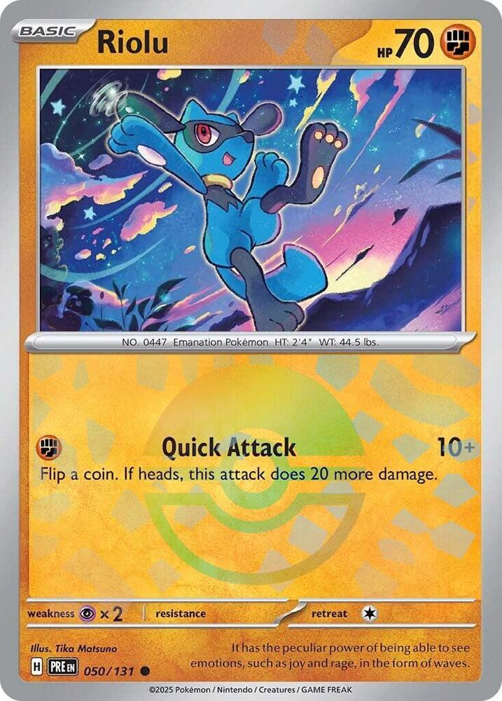 Riolu (050/131) (Poke Ball Pattern) [Scarlet & Violet: Prismatic Evolutions] | Exor Games Bridgewater