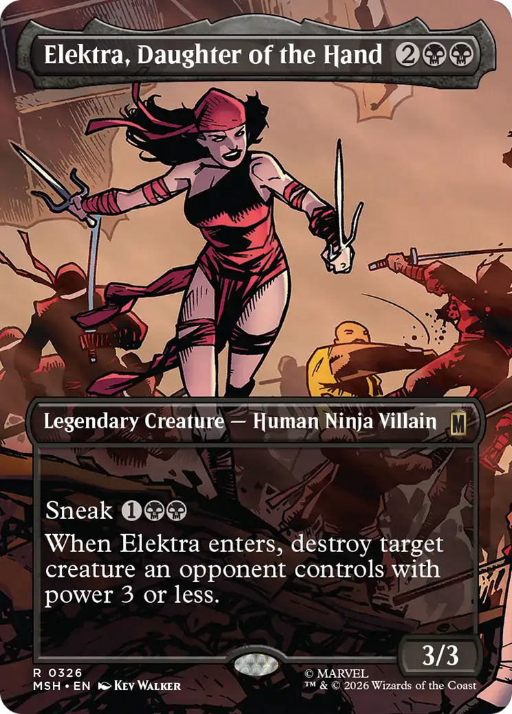 Elektra, Daughter of the Hand (Borderless) [Marvel Super Heroes] | Exor Games Bridgewater