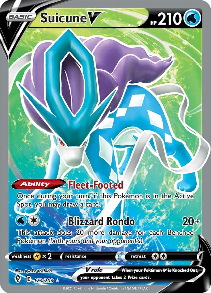 Suicune V (173/203) [Sword & Shield: Evolving Skies] | Exor Games Bridgewater