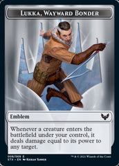 Elemental // Lukka, Wayward Bonder Emblem Double-Sided Token [Strixhaven: School of Mages Tokens] | Exor Games Bridgewater