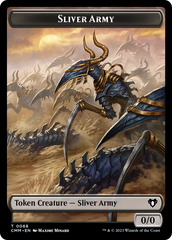 Sliver Army // Sliver Double-Sided Token [Commander Masters Tokens] | Exor Games Bridgewater