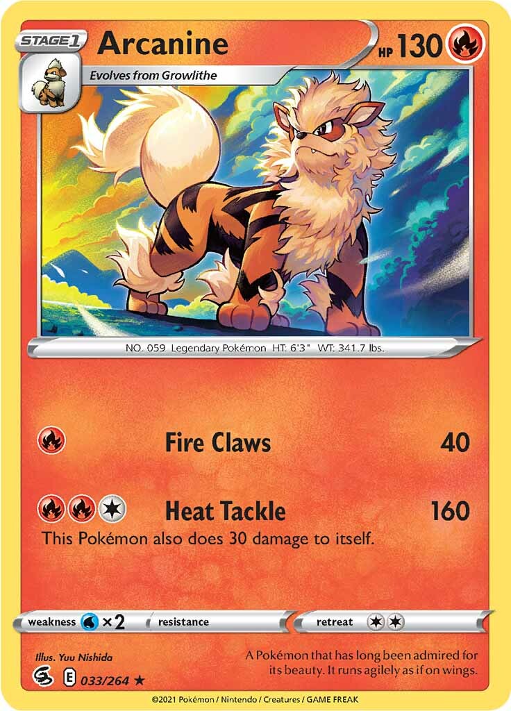 Arcanine (033/264) [Sword & Shield: Fusion Strike] | Exor Games Bridgewater